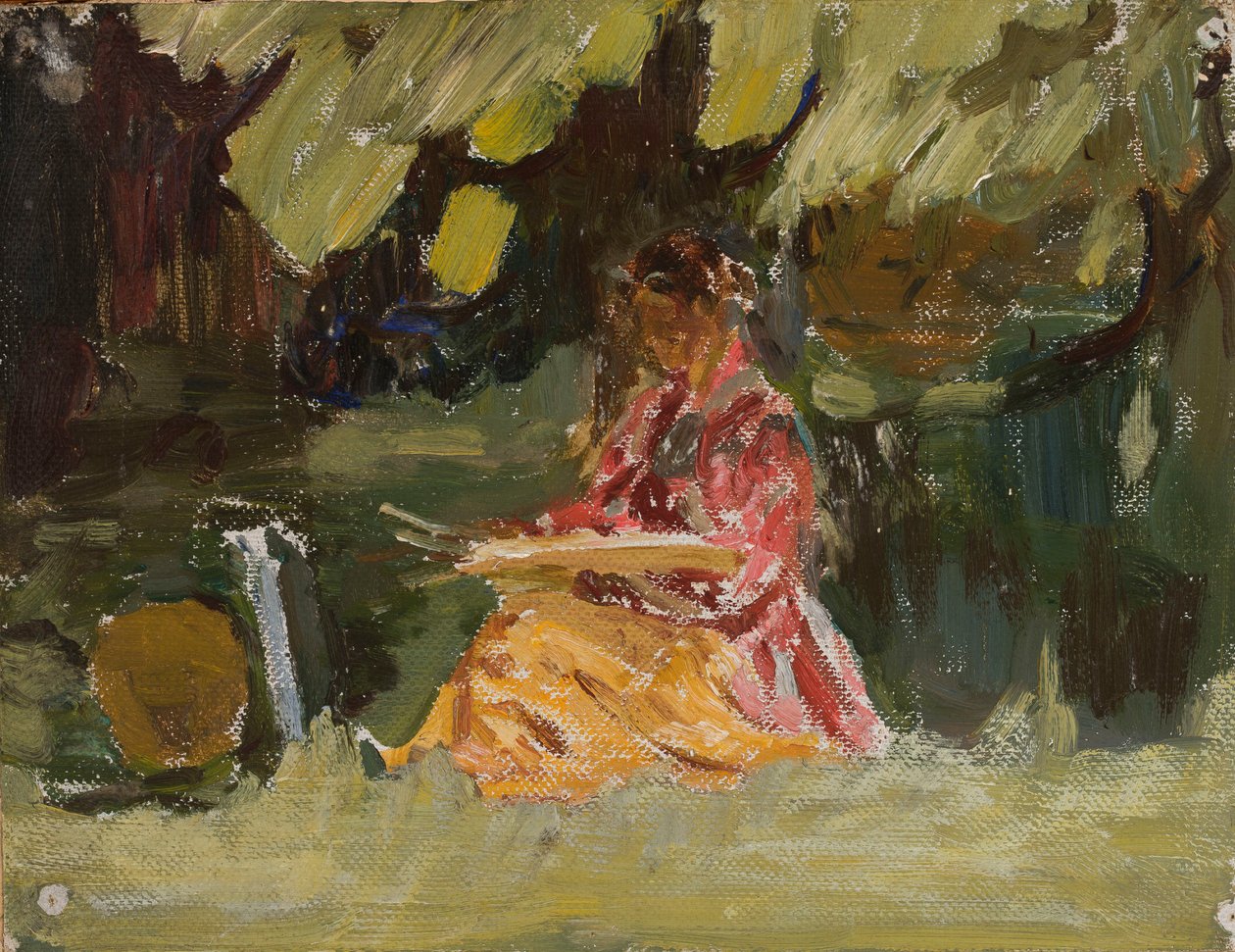 La peintre Katarzyna Wachter au travail - Jan Ciągliński