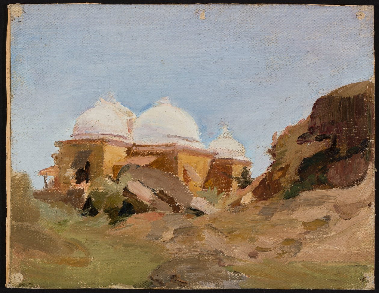 Tempel mit weißen Kuppeln. Von einer Reise nach Indien - Jan Ciągliński
