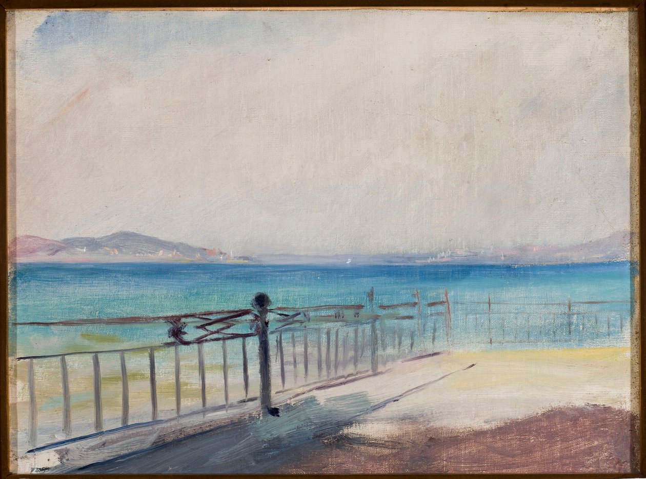 Terrasse au bord de la mer. D