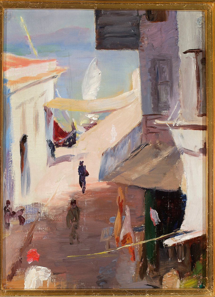 Ruelle dans le port au bord de la baie. Du voyage à Constantinople - Jan Ciągliński