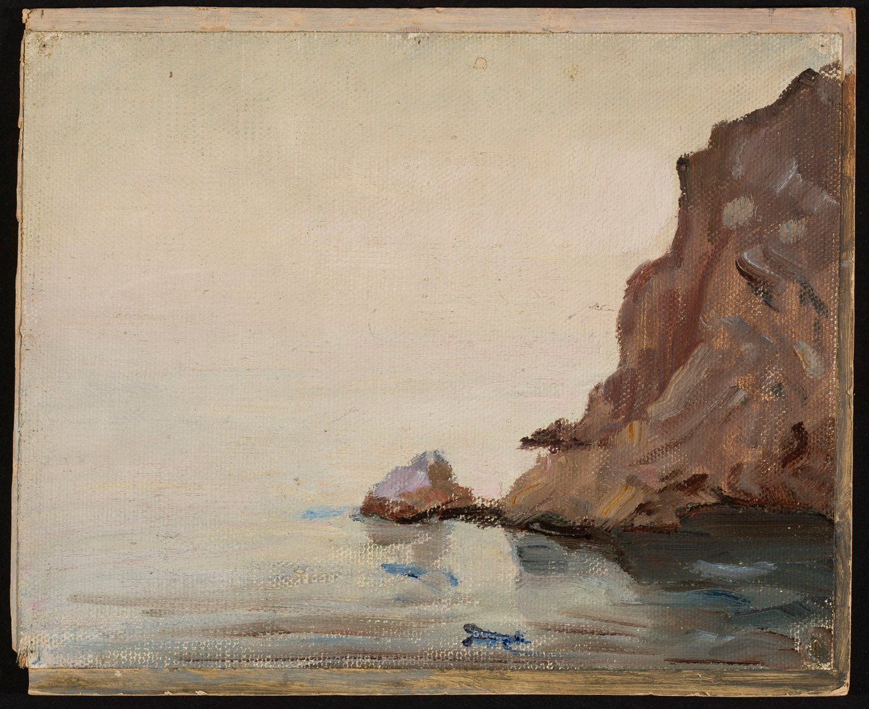 Vue de la mer avec un rocher. D