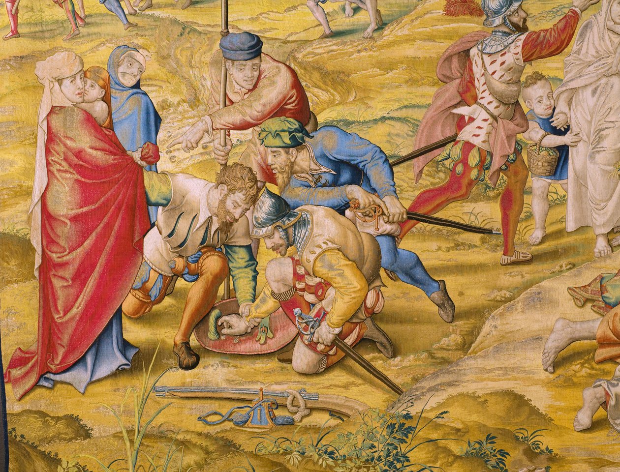 Série La Conquête de Tunis : La prise de Tunis. Modèle Jan Cornelisz Vermeyen. Atelier Willem de Pannemaker, Bruxelles. Vers 1545. (détail) - Jan Cornelisz Vermeyen