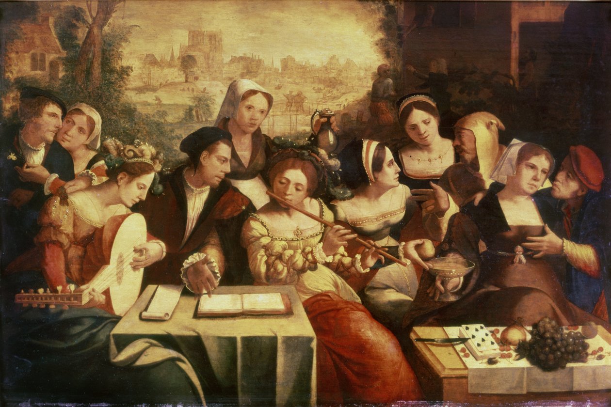Le Fils prodigue festoyant avec des prostituées - Jan Cornelisz Vermeyen