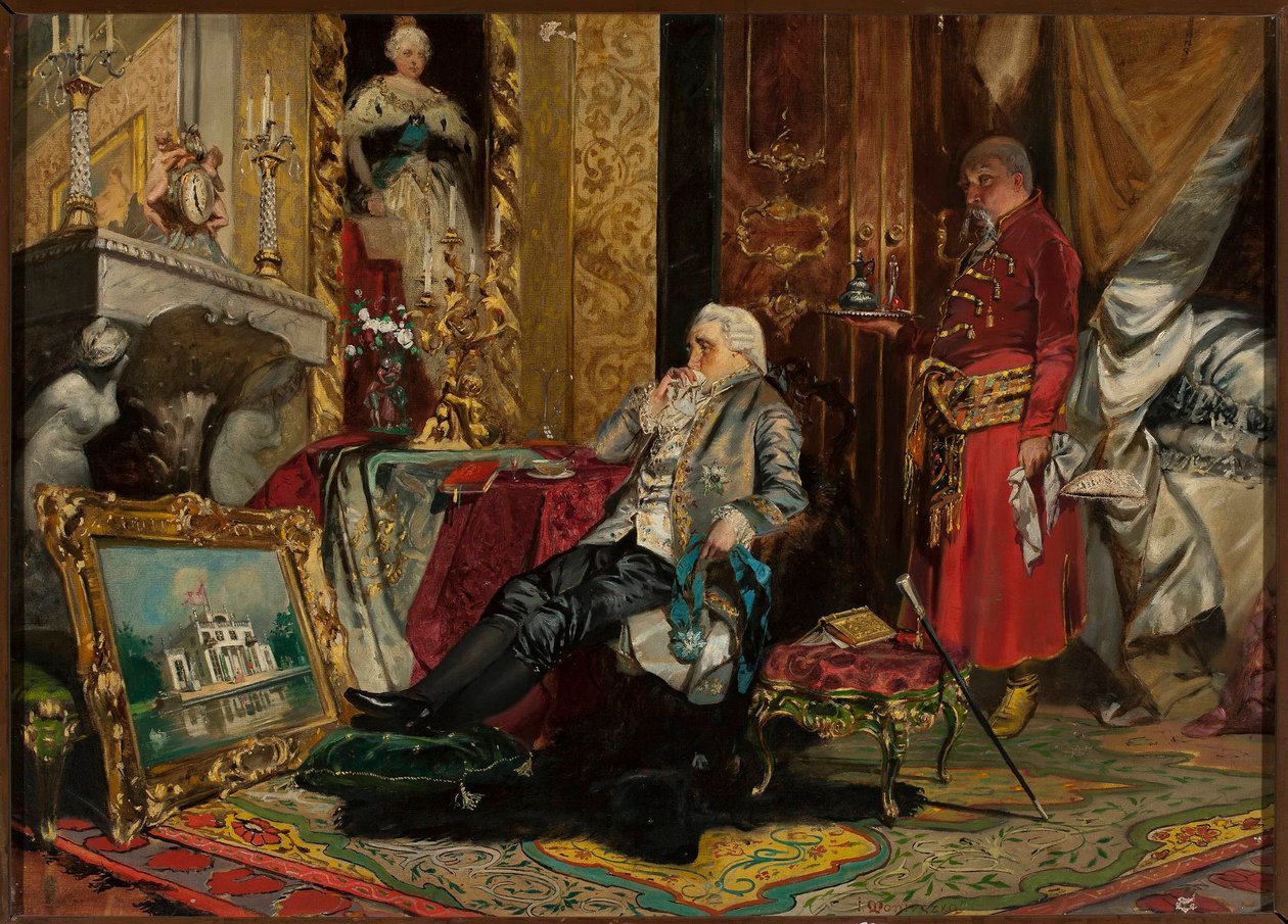Le roi Stanisław August Poniatowski à Saint-Pétersbourg - Jan Czesław Moniuszko