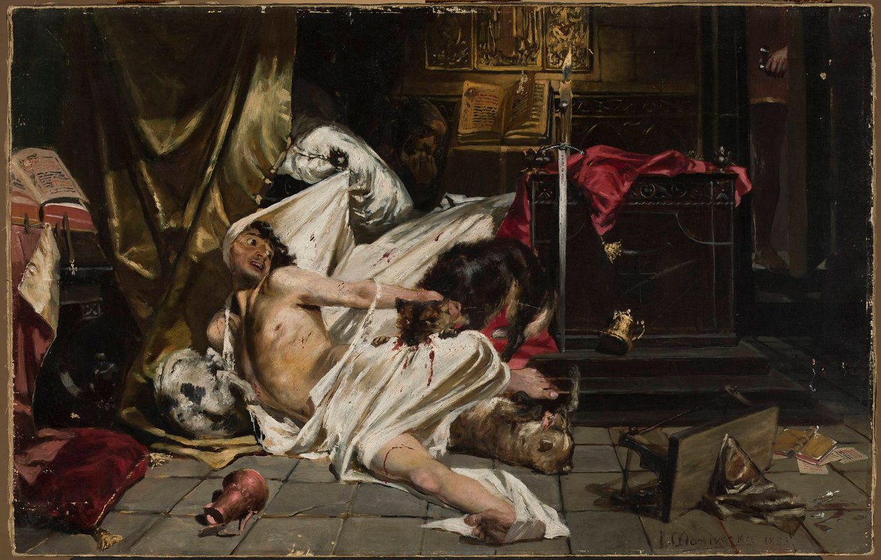 Homme se battant avec des loups - Jan Czesław Moniuszko