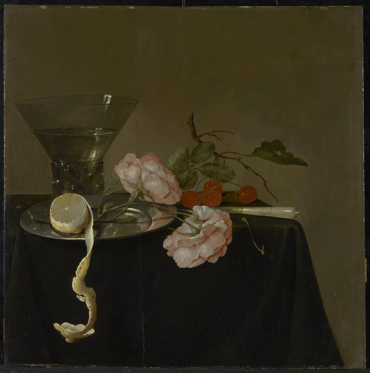 Nature morte avec verre à boire, fruits et roses, vers 1632-34 - Jan Davidsz de Heem