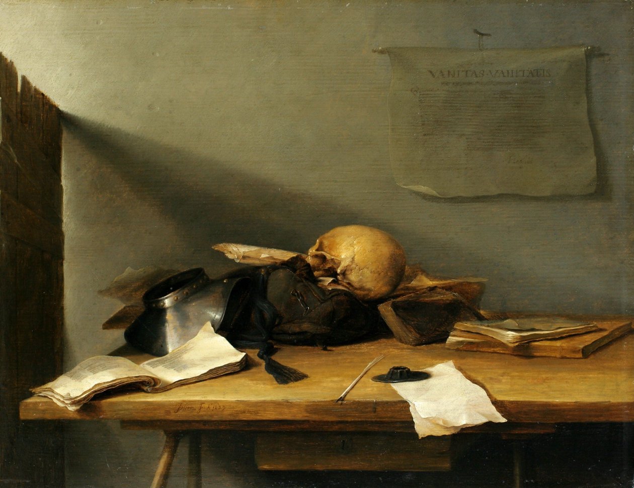 Nature morte avec livres et crâne - Jan Davidsz. de Heem