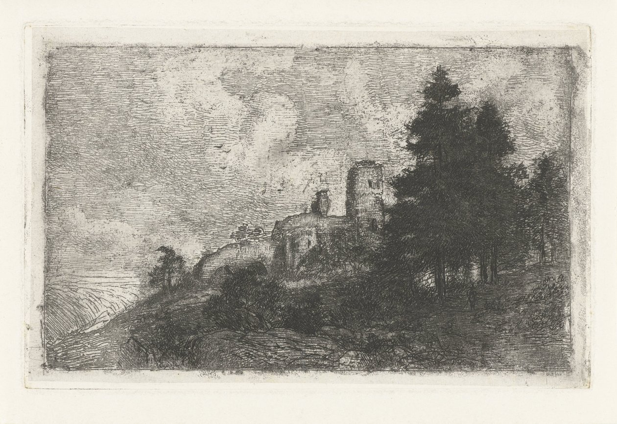 Paysage vallonné avec ruine - Jan Frederik van Deventer