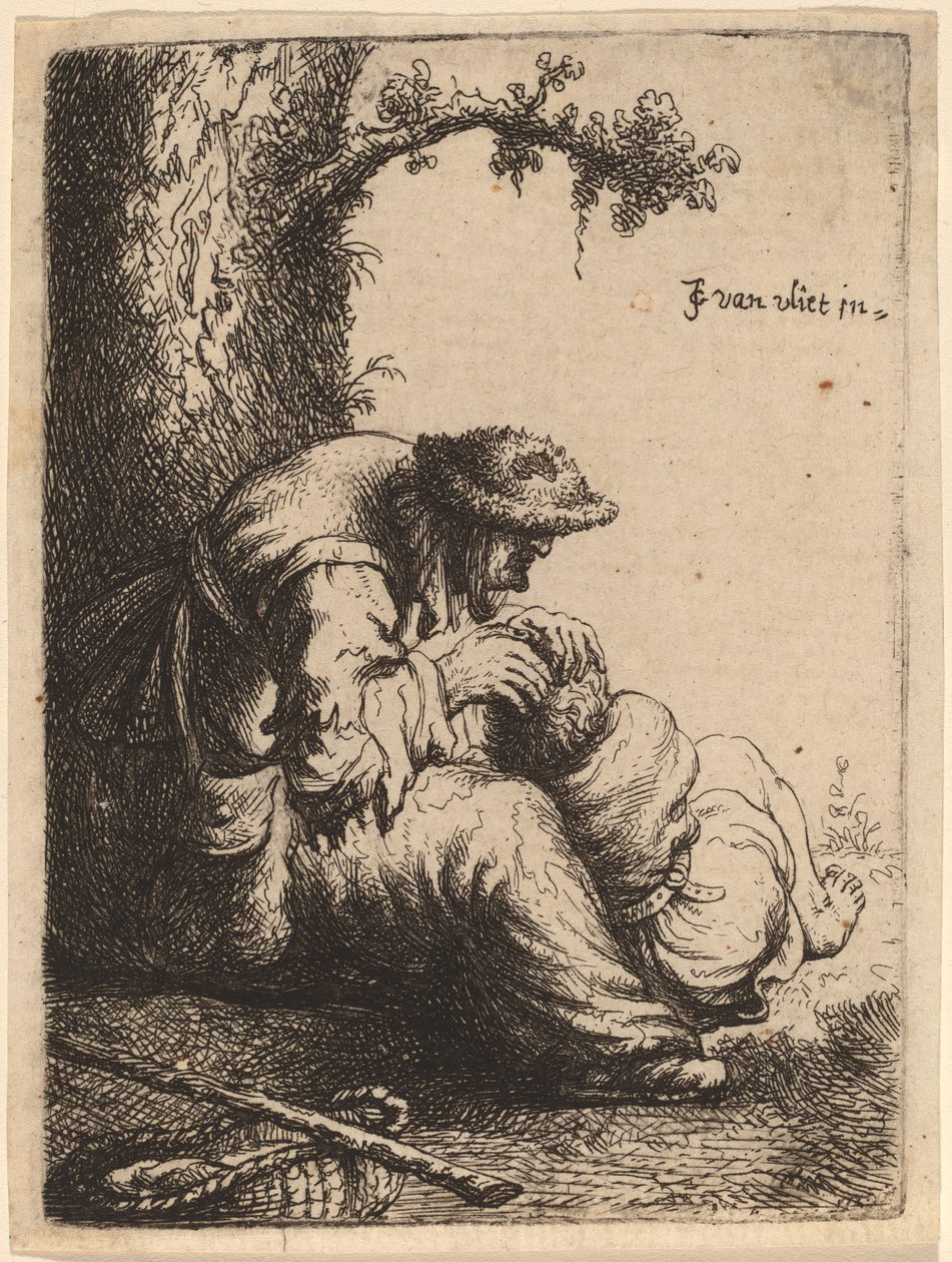 Mendiante épluchant un garçon, 1632 - Jan Georg van Vliet