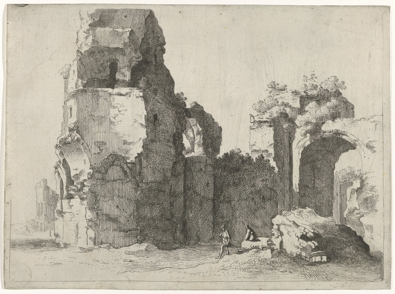 Ruines romaines avec deux figures - Jan Gerritsz. van Bronckhorst