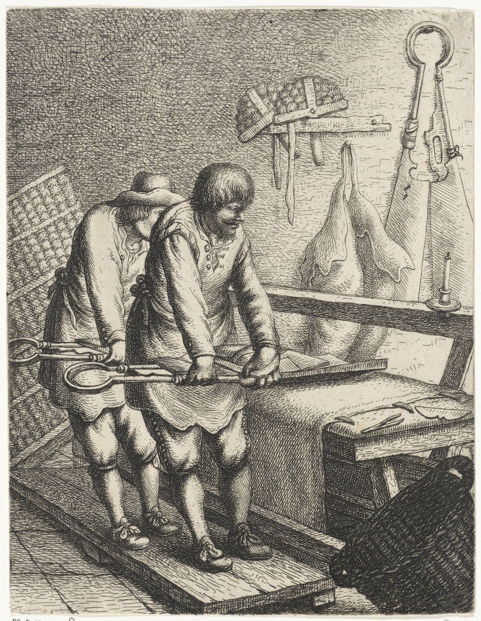 Tondeurs de drap (série Beroepen) - Jan Gillisz. van Vliet
