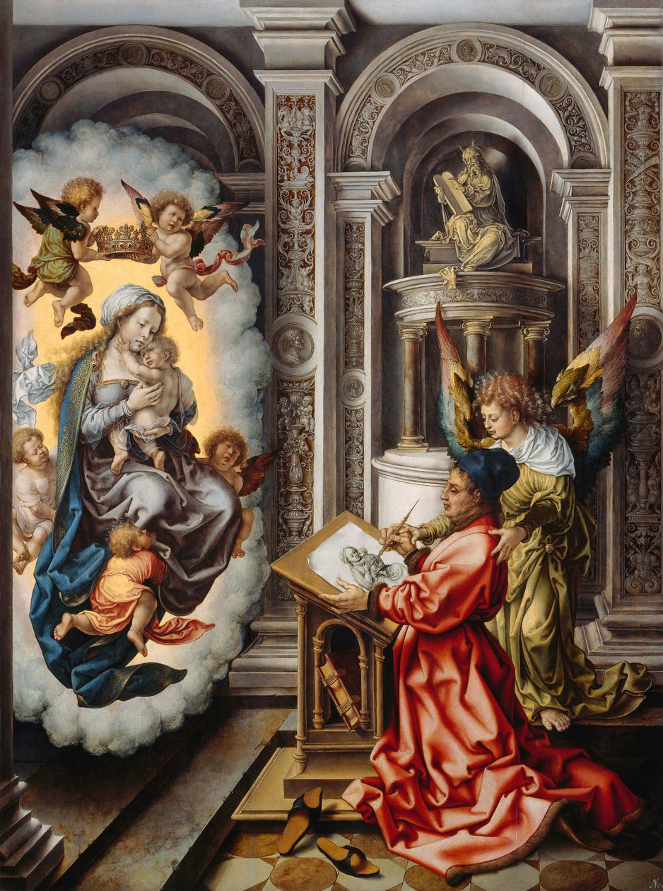 Saint Luc peignant la Vierge - Jan Gossaert