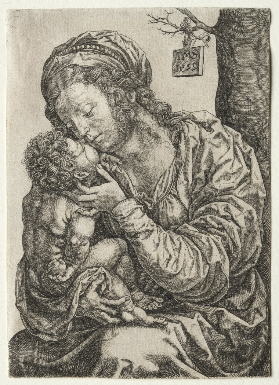 La Vierge assise au pied d