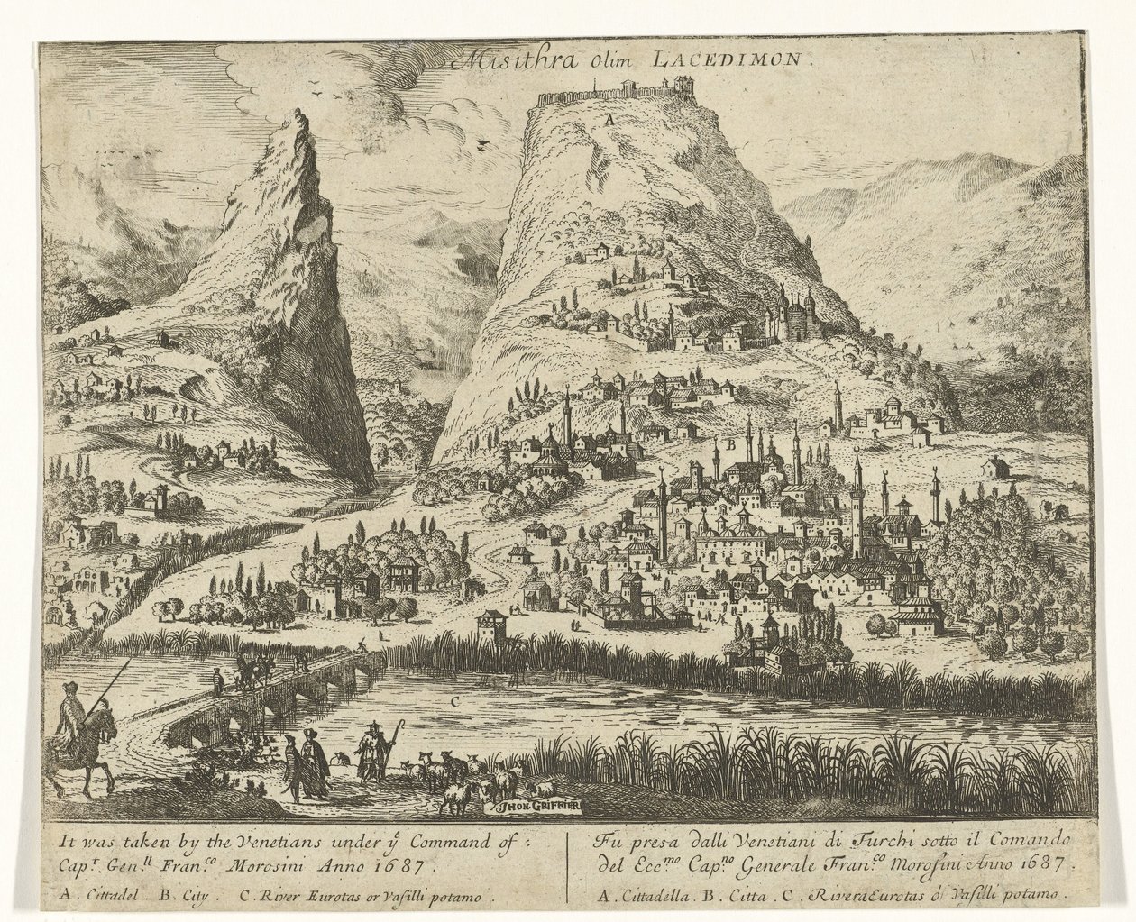 Vue sur Misithra (Misithra Olim Lacedimon) - Jan Griffier (I)