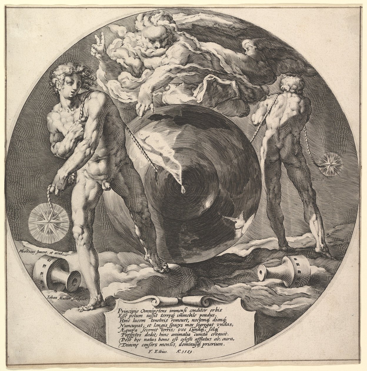 Dieu créant le ciel et la terre, de La Création du Monde - Jan Harmensz Muller