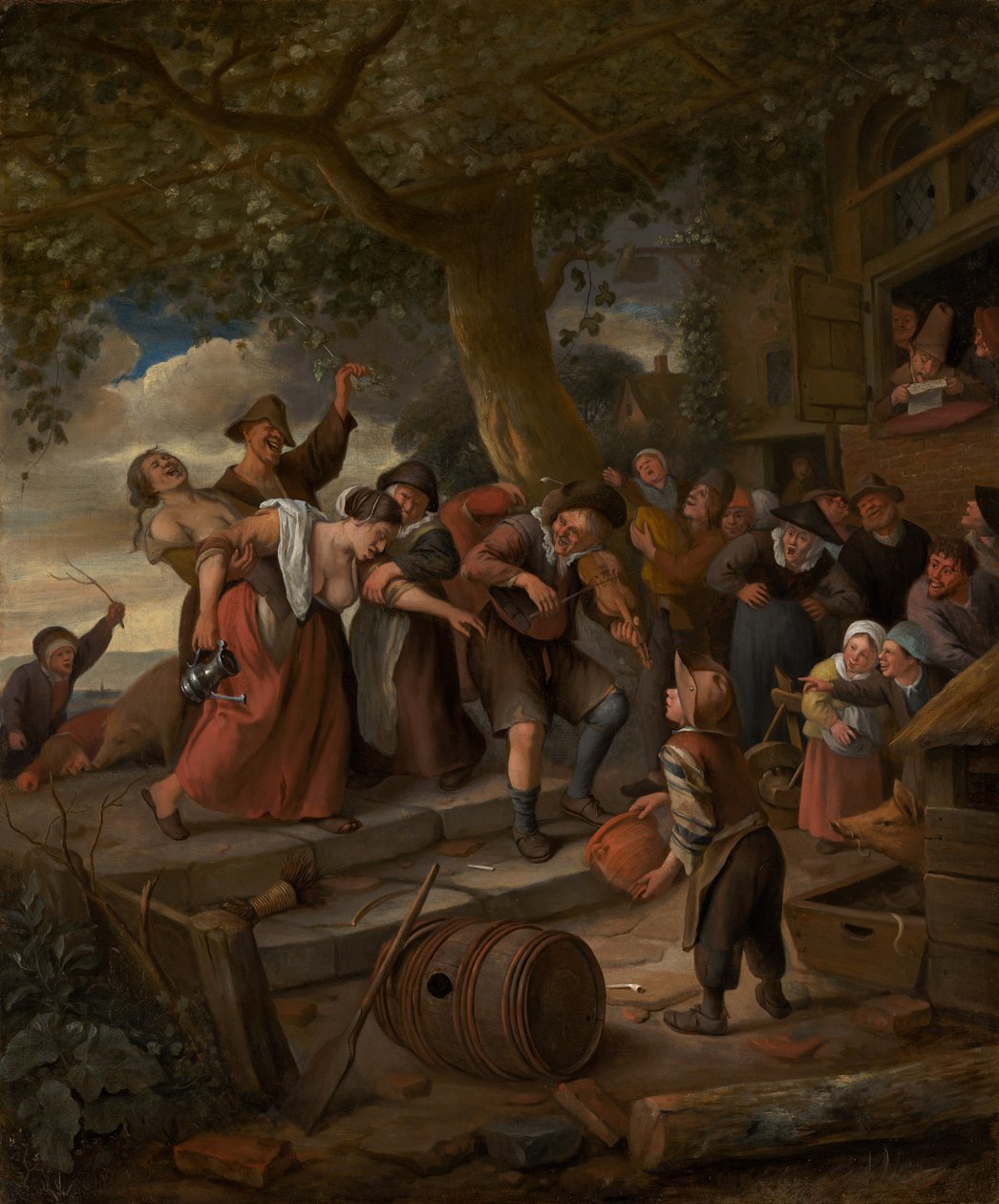 Un cochon appartient à la porcherie, c.1673-5 - Jan Havicksz. Steen