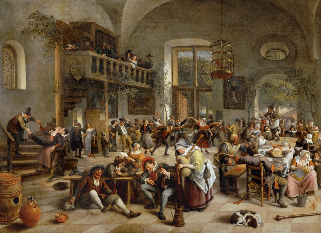 Fête dans une taverne ... - Jan Havicksz. Steen