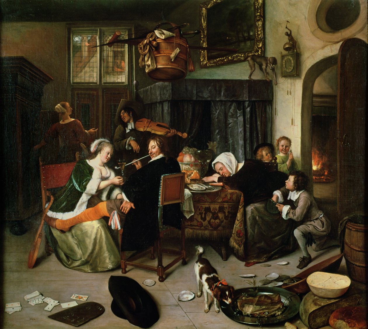Le ménage dissolu, 1668 - Jan Havickszoon Steen
