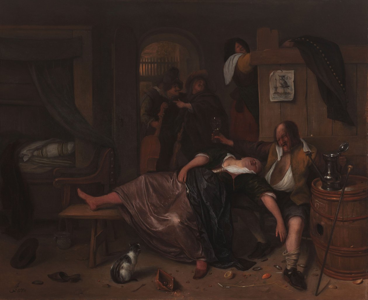 Le Couple ivre, vers 1655-65 - Jan Havickszoon Steen
