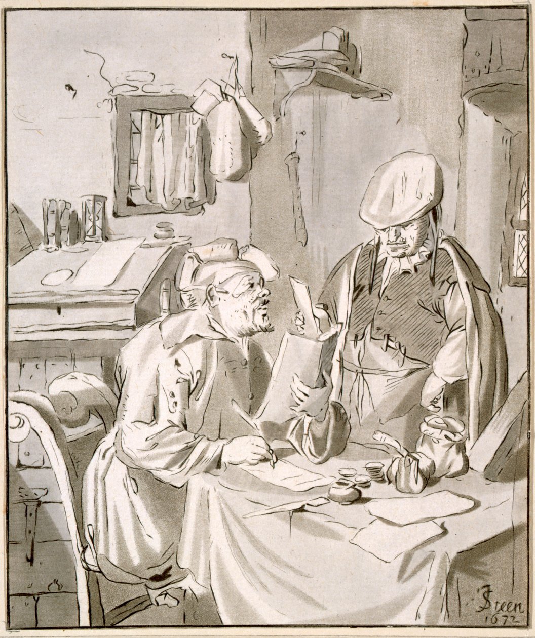 Deux hommes discutant d