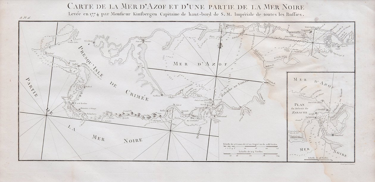 Carte de la Crimée et de la mer d