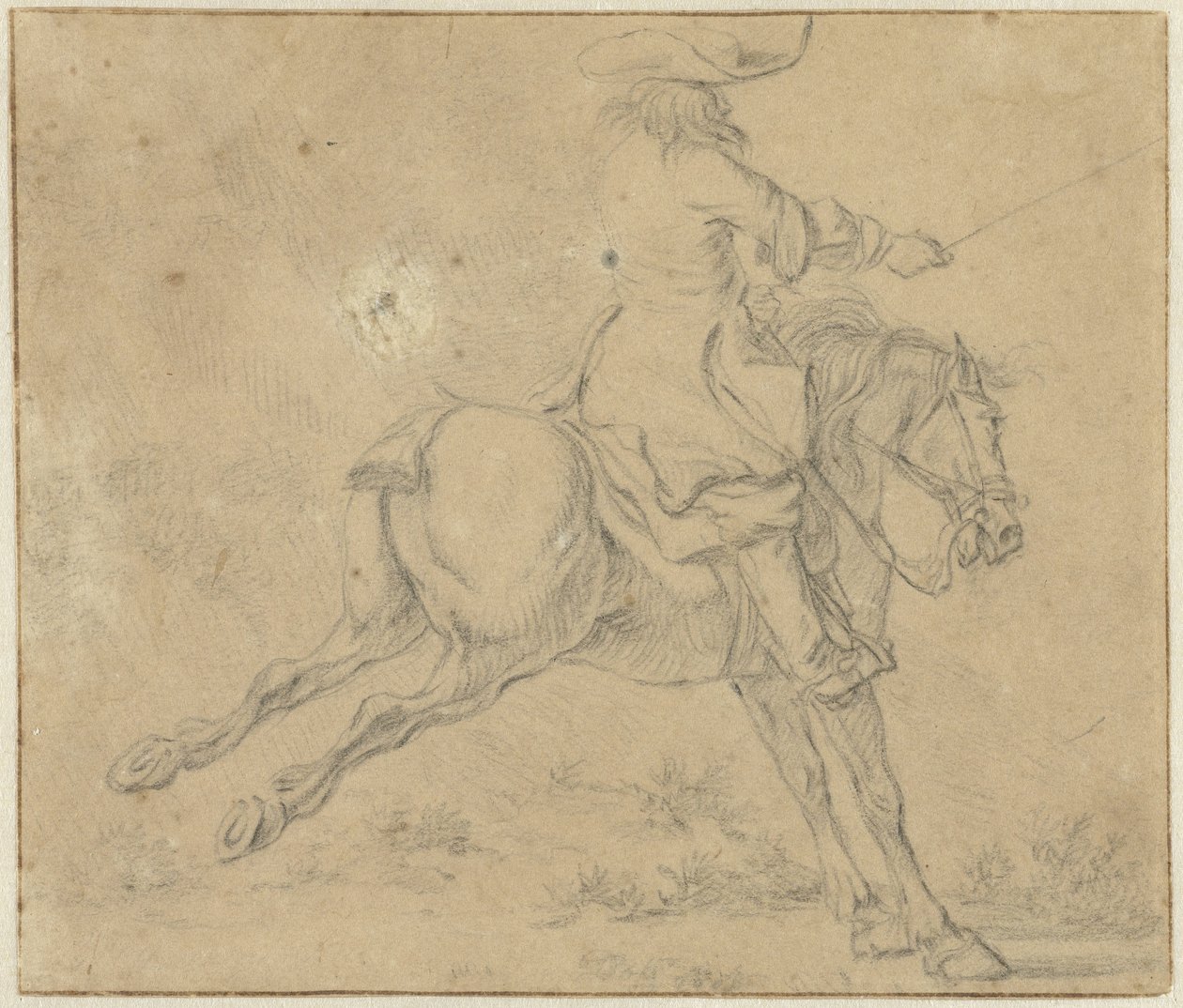 Cavalier sur un cheval cabré - Jan Jacobsz van der Stoffe