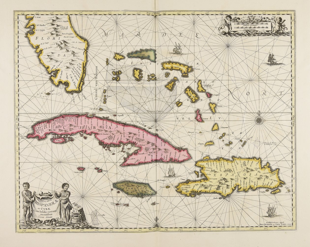 Insularum Hispaniolae et Cubae cum insulis circum jacentibus accurata delineatio - Jan Janssonius
