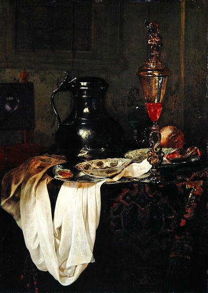 Nature morte avec chope en étain et gobelet avec couvercle - Jan Jansz Treck