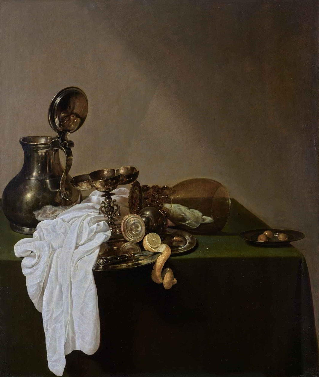 Petit déjeuner avec pichet en étain - Jan Jansz den Uyl