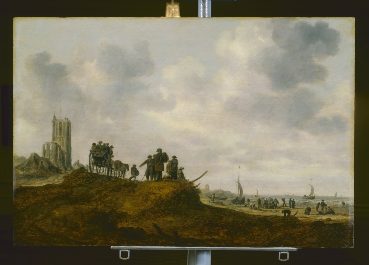 La vieille église à Egmond aan Zee - Jan Josephsz van Goyen
