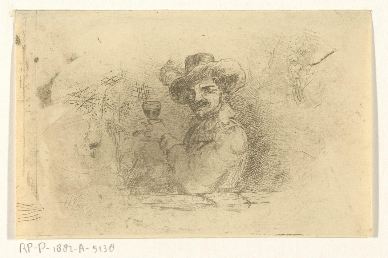 Soldat avec verre levé - Jan Karel Jacob de Jonge