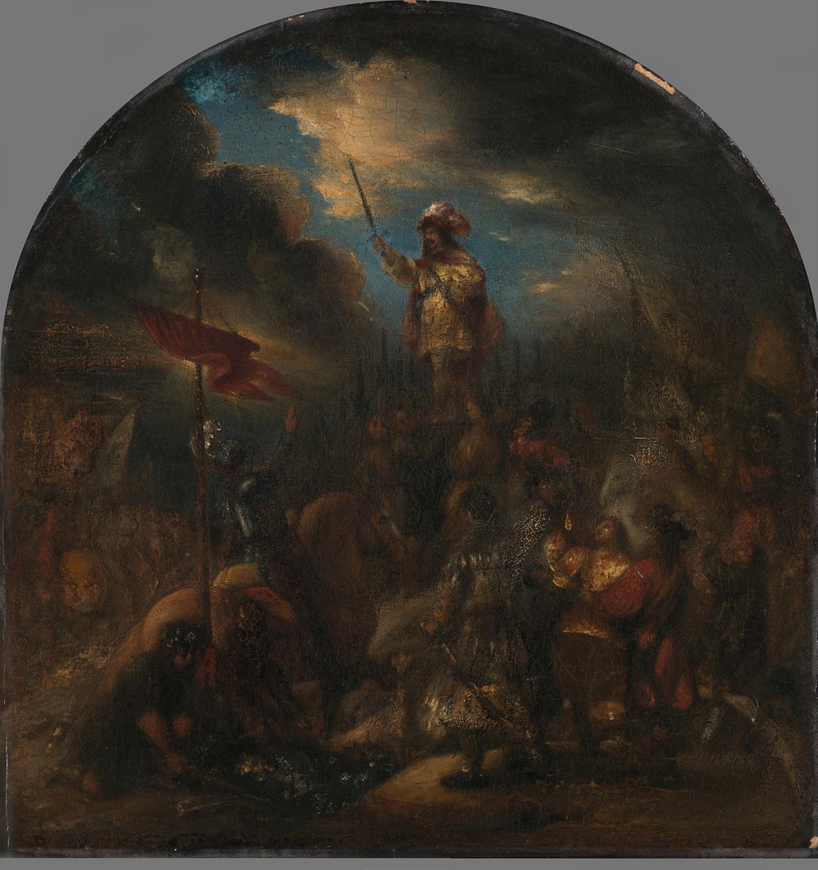 Brinio élevé sur le bouclier - Jan Lievens
