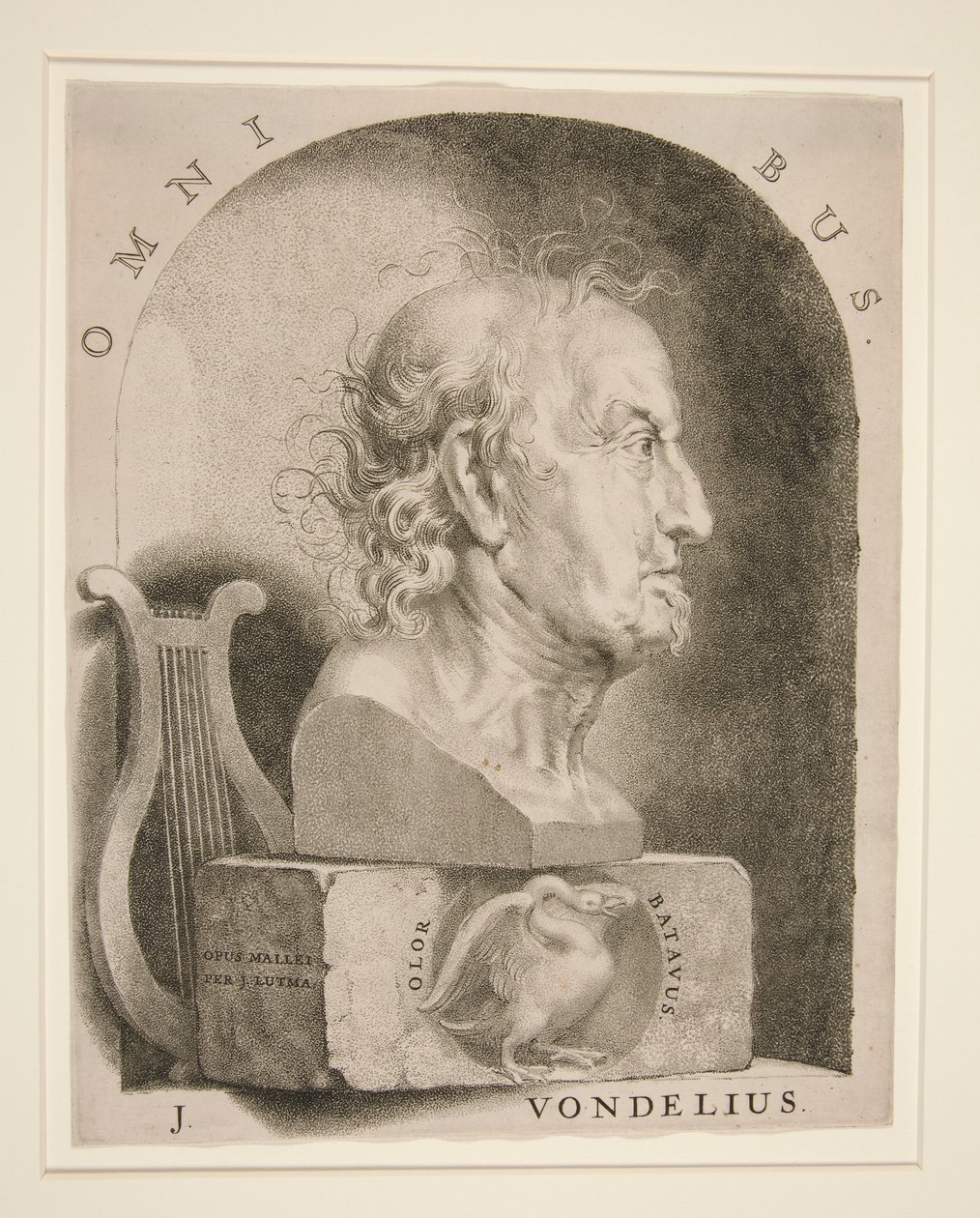 Portrait de Joost van den Vondel (1587-1679) - Jan Lutma The Younger