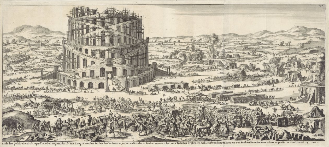 Construction de la tour de Babel - Jan Luyken
