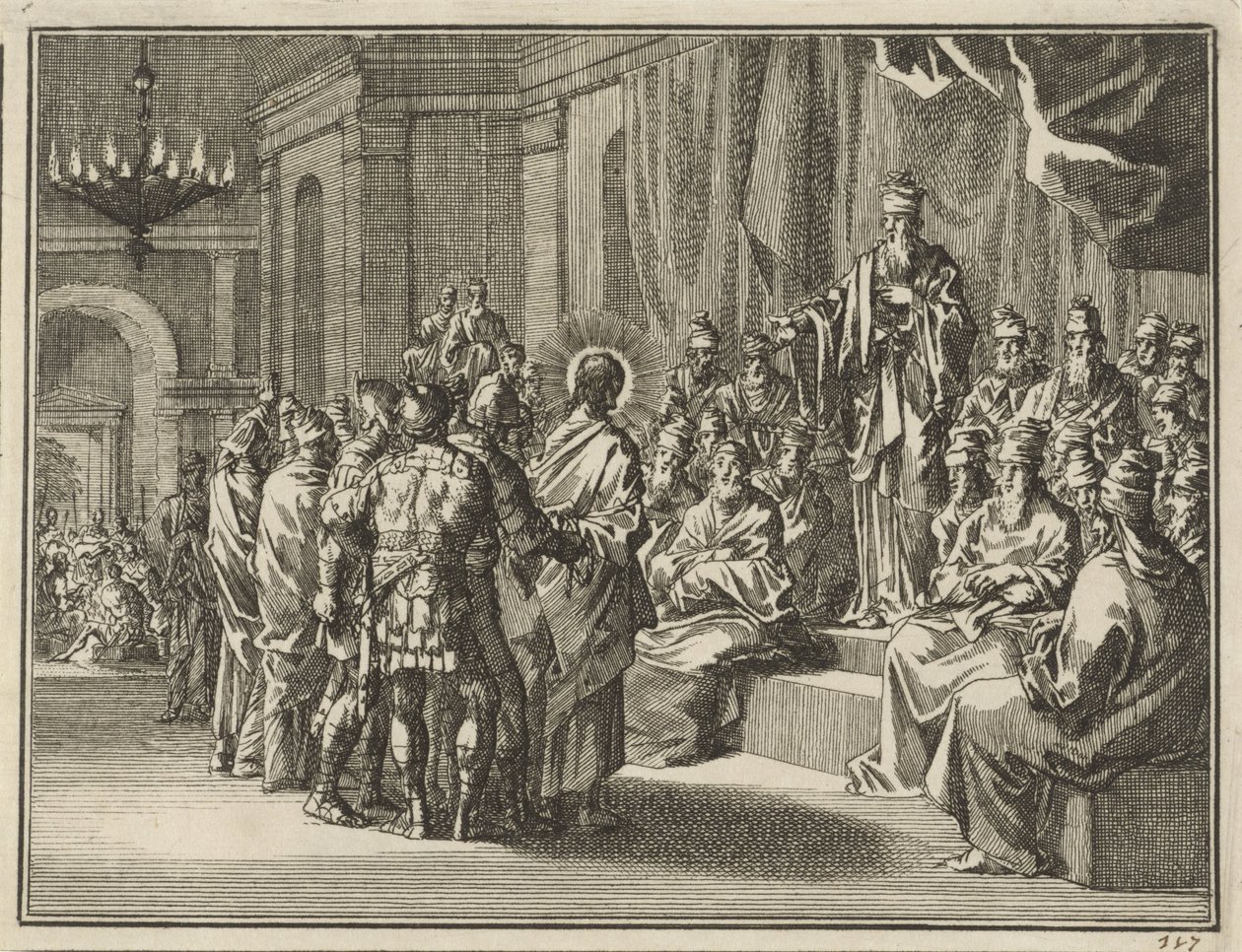 Le Christ devant le grand prêtre Anne - Jan Luyken