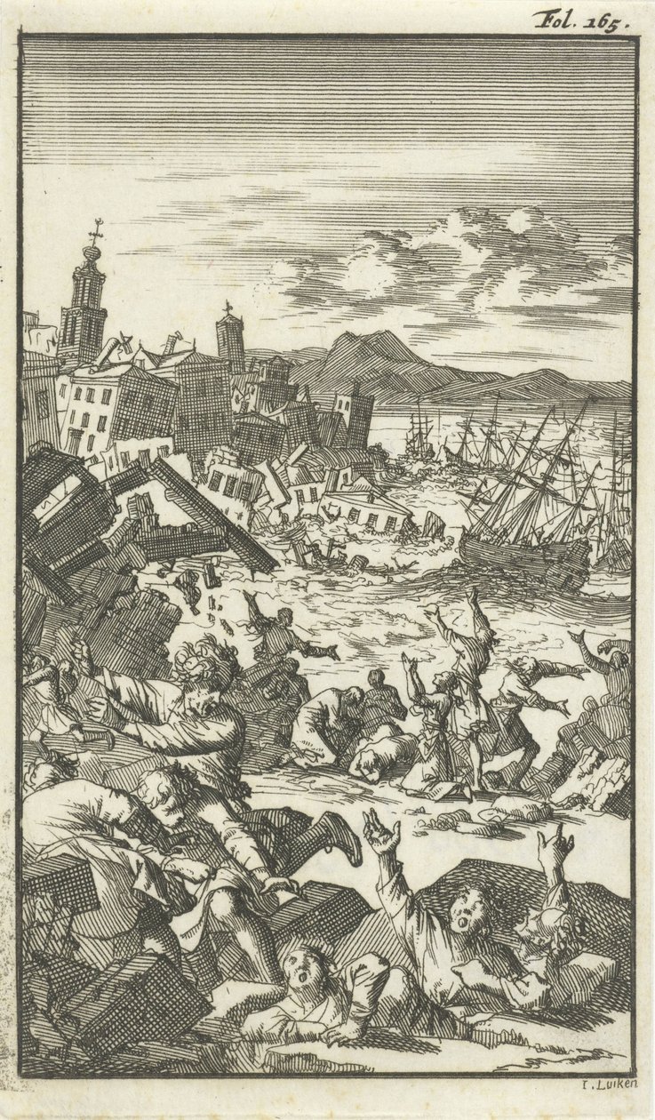 Le tremblement de terre - Jan Luyken