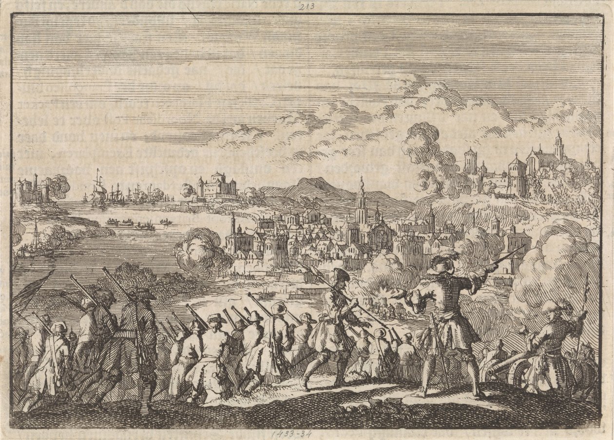 Les Français conquièrent Carthagène en Amérique du Sud sous Pointis, 1697 - Jan Luyken