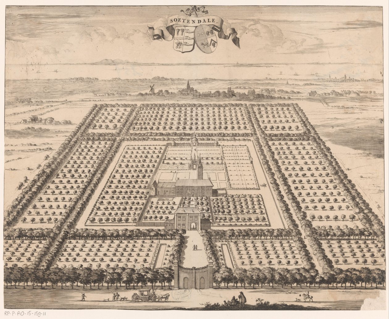 Vue de la propriété de campagne de Soetendale - Jan Luyken
