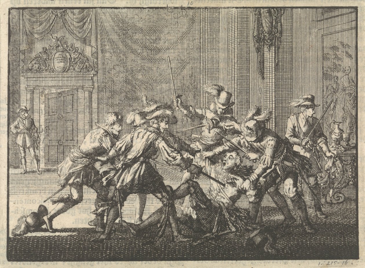 Assassinat du duc de Guise au château de Blois, 1588 - Jan Luyken