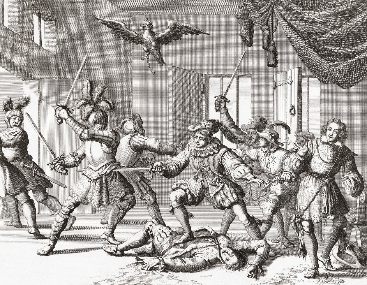 John et Alexander Ruthven tentant d