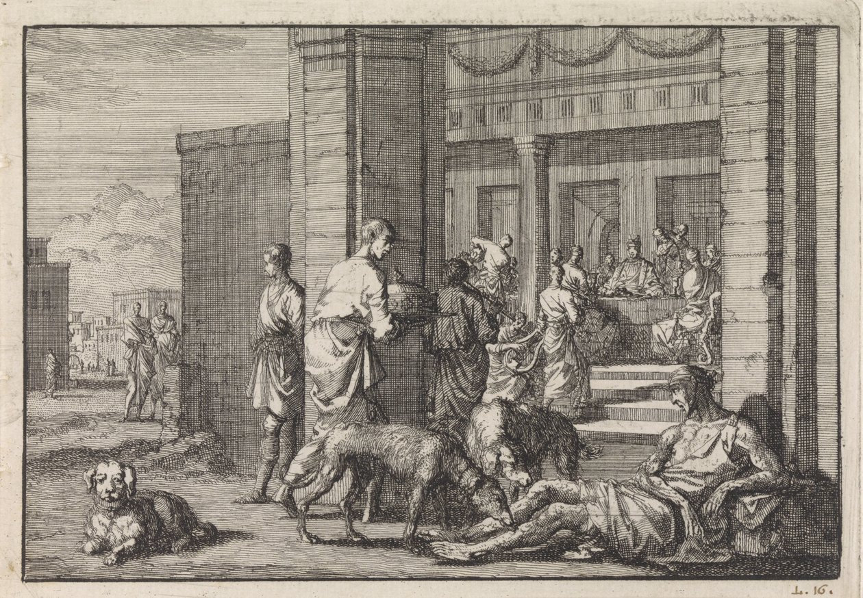 Lazare mendiant à la table du riche - Jan Luyken