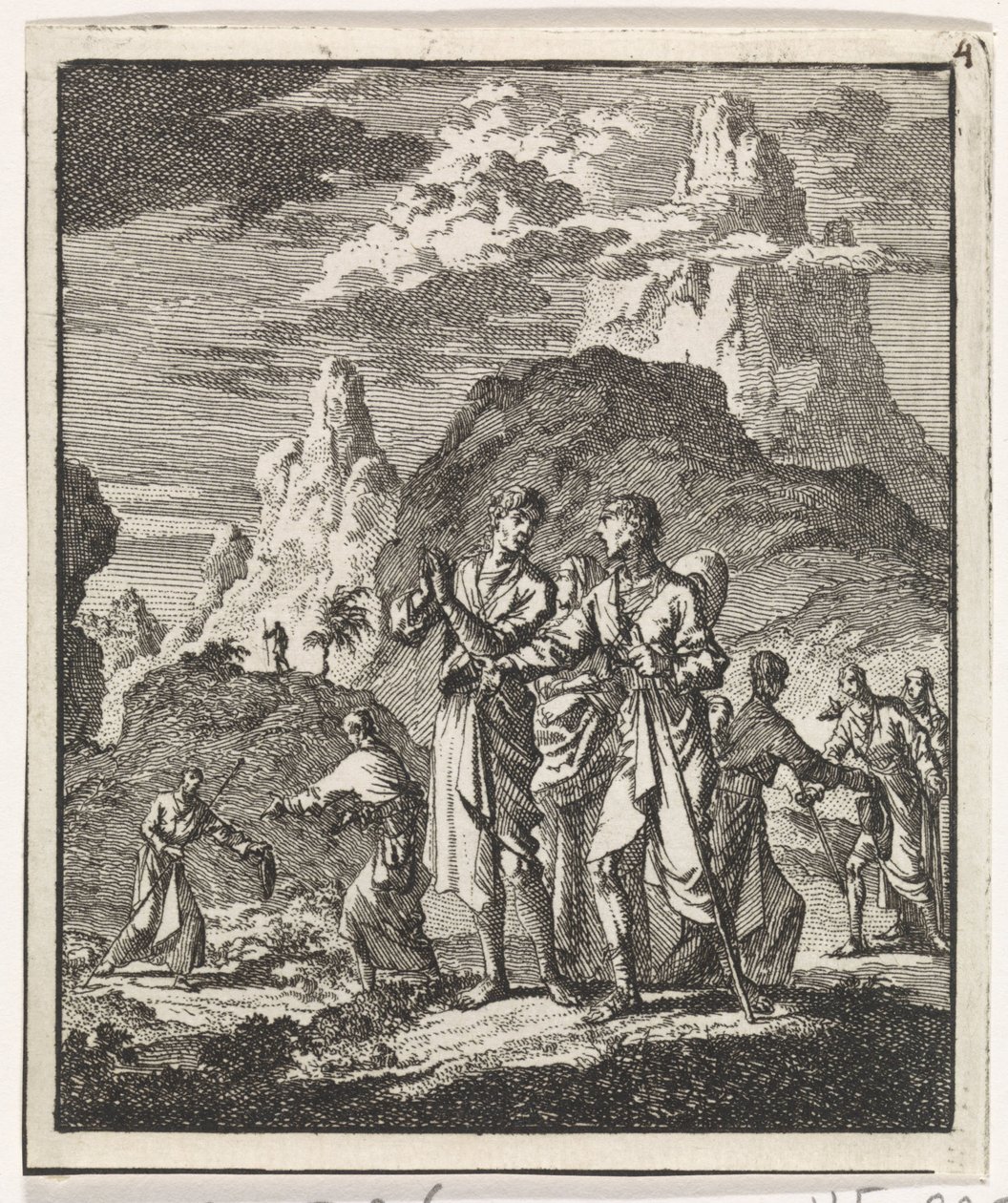 Rencontre de pèlerins dans les montagnes - Jan Luyken