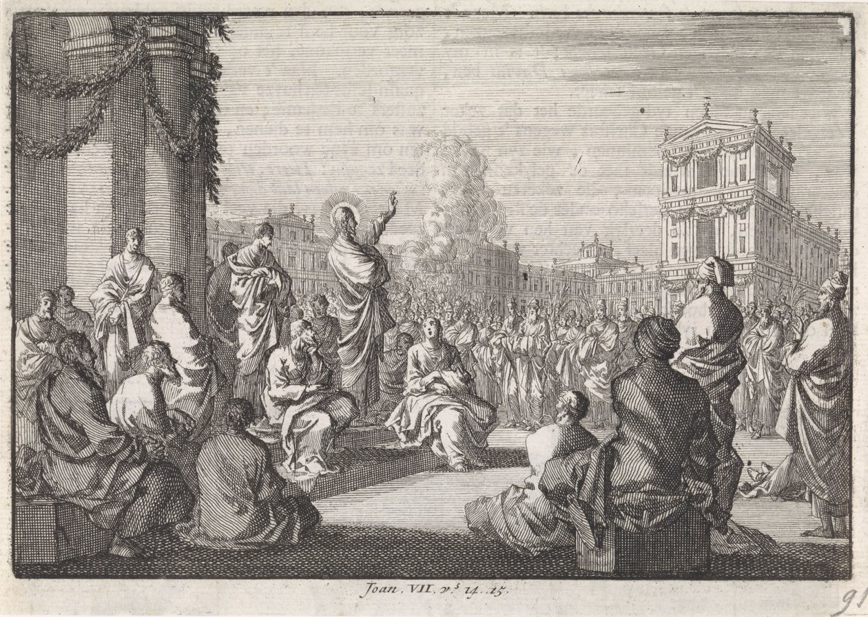 Prédication du Christ devant le temple - Jan Luyken