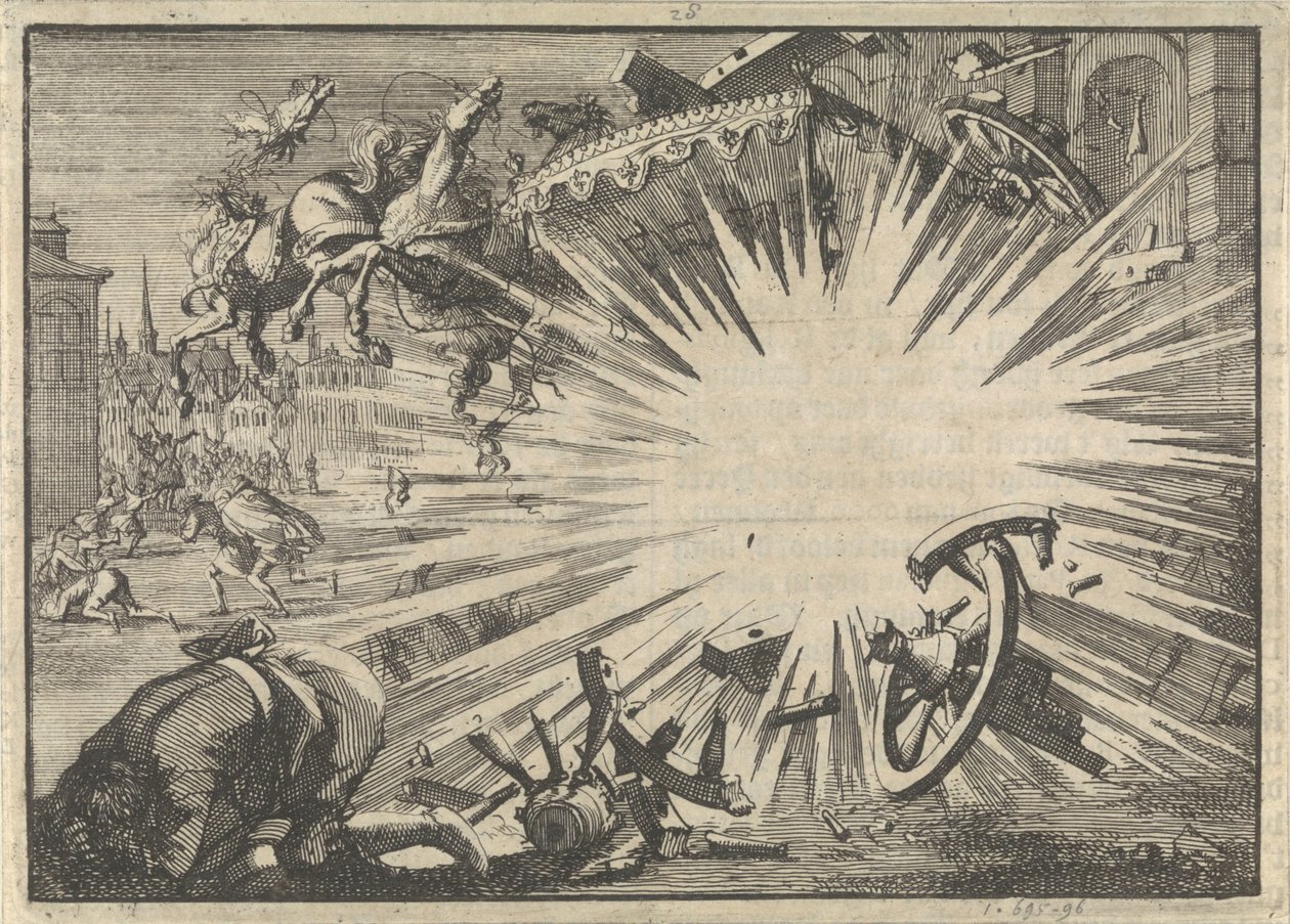 Carrosse et chevaux du roi Louis XIII détruits par l