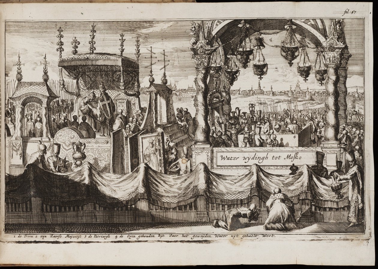 La Grande Bénédiction des Eaux à Moscou, 1677 - Jan Luyken