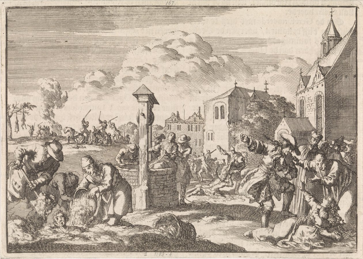 Persécution des protestants par Marsaut à Niort, 1682 - Jan Luyken