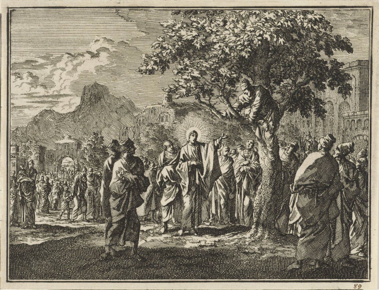Zachée dans le figuier - Jan Luyken
