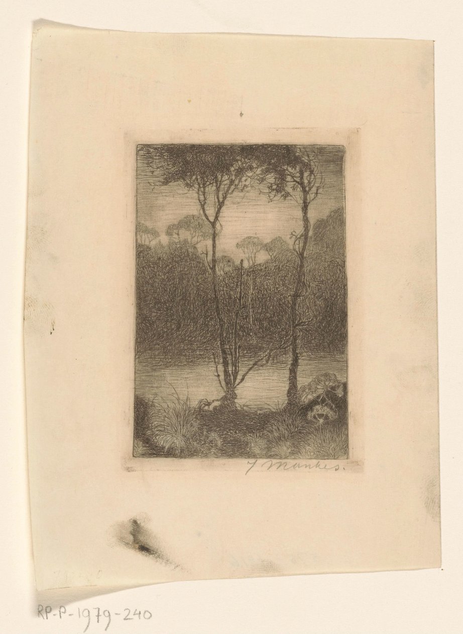 Beekje bij avond - Jan Mankes (signed by artist)