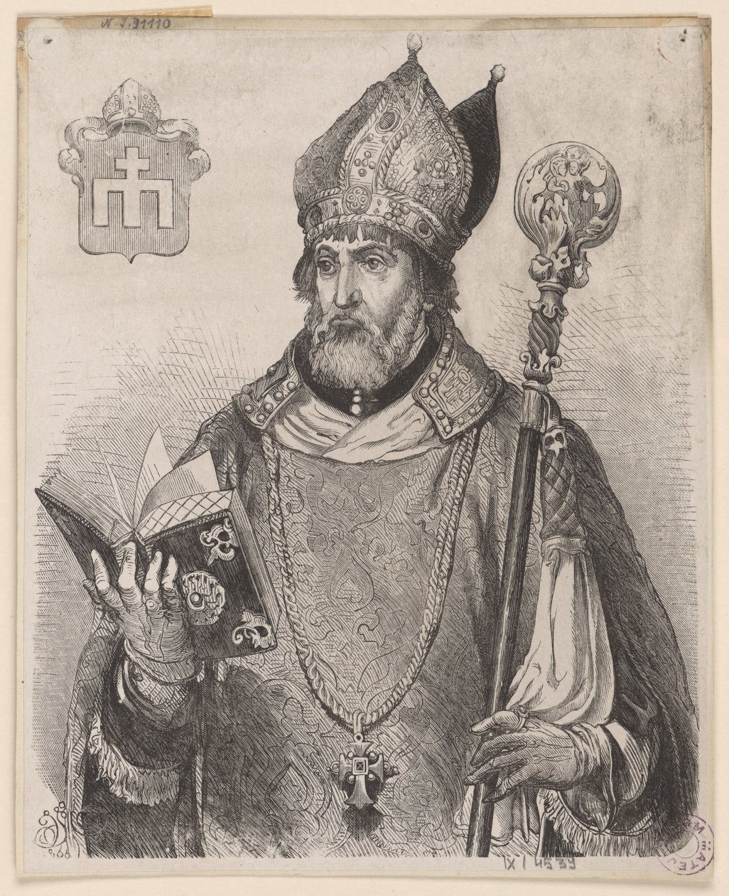 Andrzej Zebrzydowski, évêque de Cracovie – gravure sur bois d