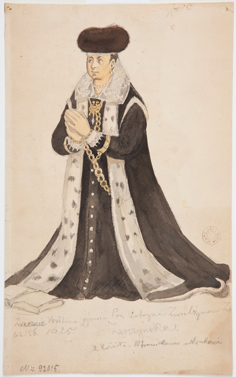 Costumes du XVIIe siècle – Katarzyna Zwielżyna Zarczyńska, provenant de l